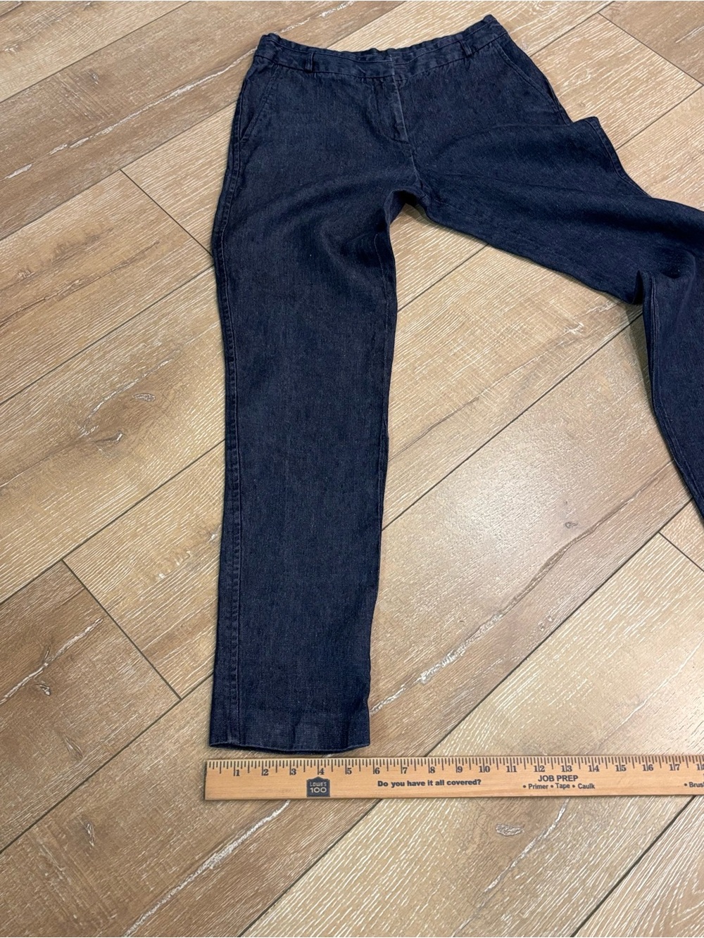 Luciano Barbera Women’s Italian 40 Black 100% Linen Straight Leg Pants - Picture 6 of 11